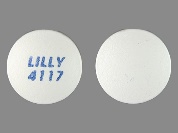 Pill LILLY 4117 White Round is Zyprexa