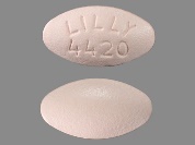 Pill LILLY 4420 Pink Elliptical/Oval is Zyprexa