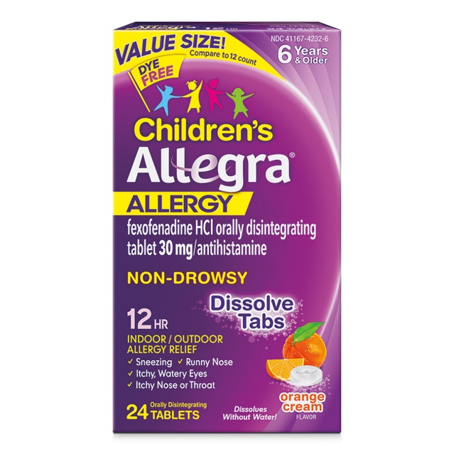 Allegra Children's 12HR Orally Disintegrating Tablets (12 Ct) - Walmart.com