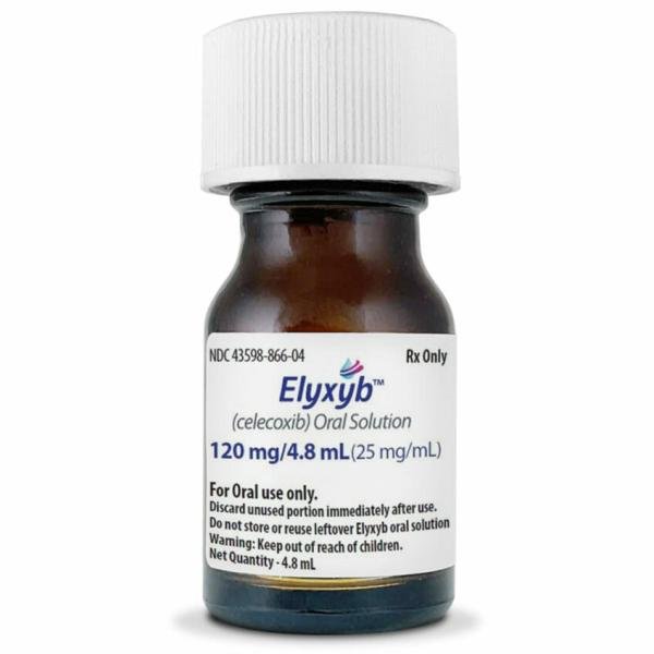Elyxyb 120 mg/4.8 mL (25 mg/mL) oral solution medicine