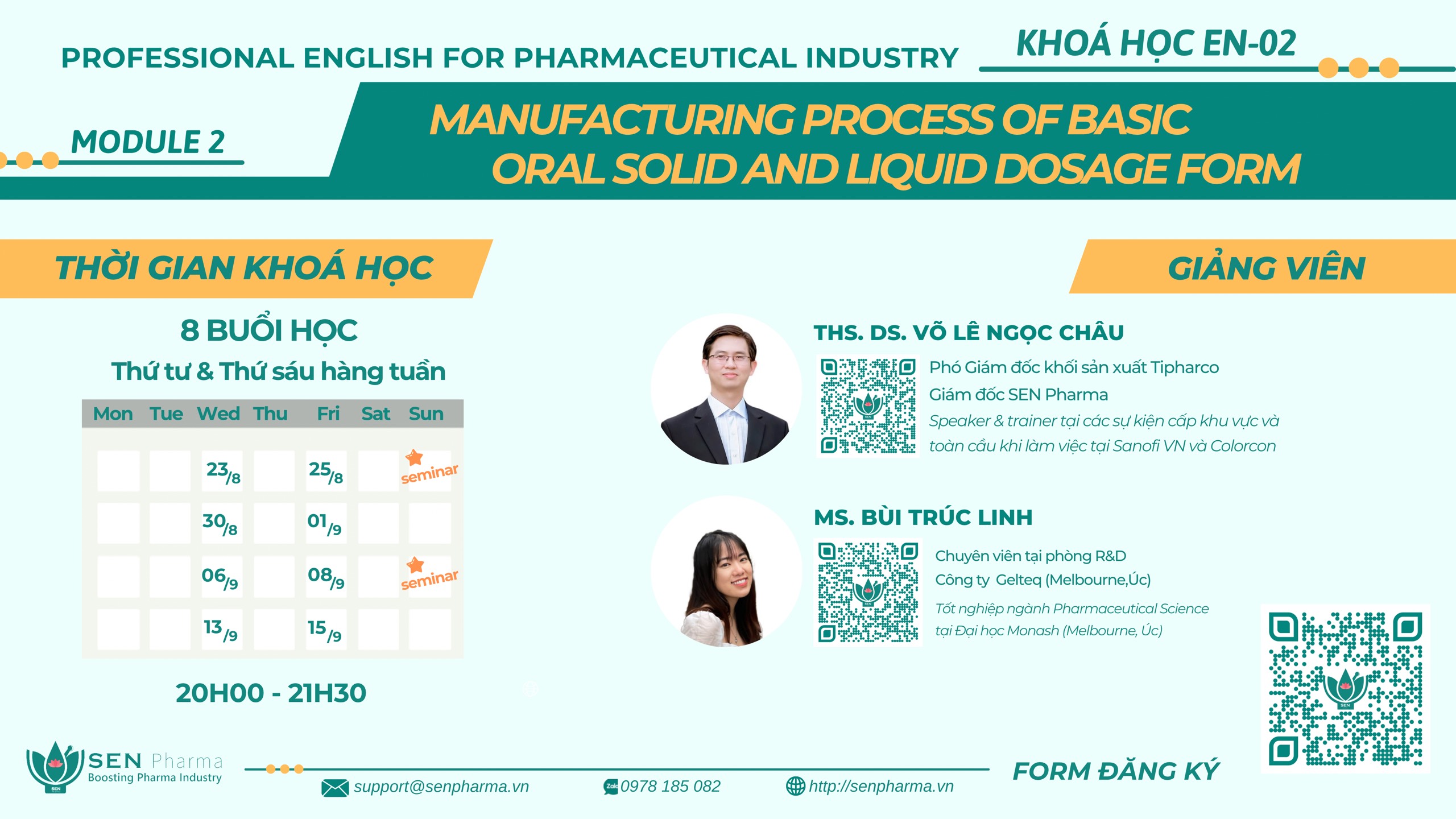 <b>Khóa học EN-02: Professional English for pharmaceutical industry – Module 2: Manufacturing process o...</b>