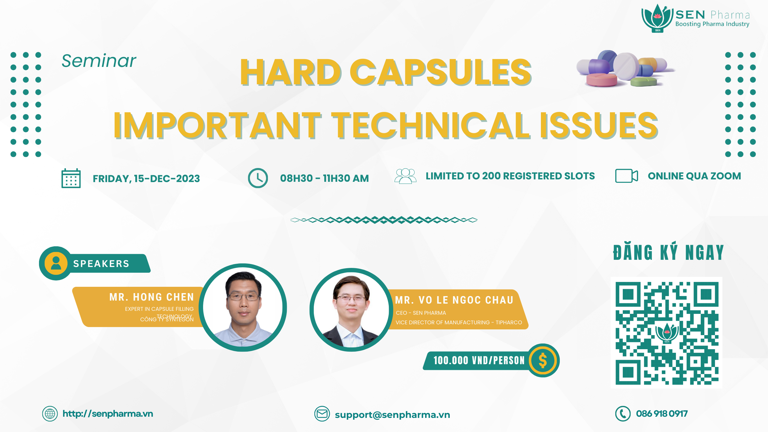 Seminar Hard capsules: Important technical issues