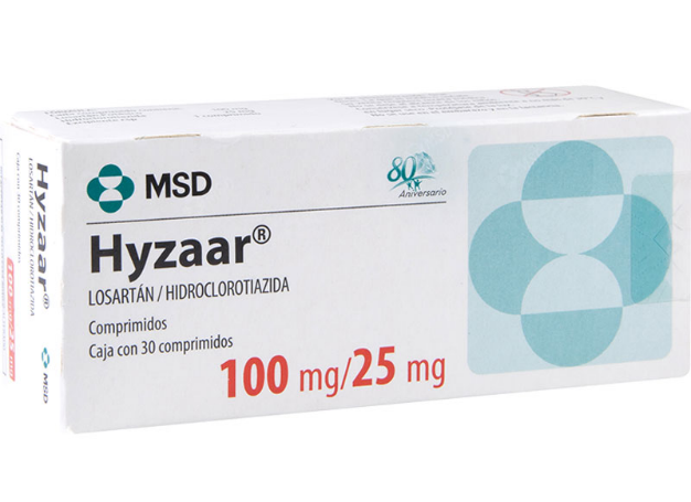 Hyzaar Losartan/ Hidrochlorothiazide 100 / 25 mg 30 Tabs Mexican online pharmacy - Mexico pharmacy drugs