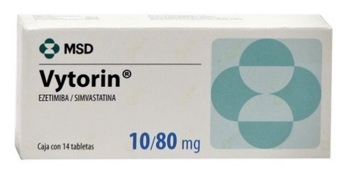 Vytorin Ezetimibe Simvastatin 10/80 mg 14 Tabs Mexican online pharmacy - Mexico pharmacy drugs