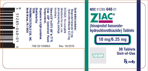 ZIAC- bisoprolol fumarate and hydrochlorothiazide tablet, film coated