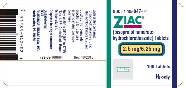 ZIAC- bisoprolol fumarate and hydrochlorothiazide tablet, film coated