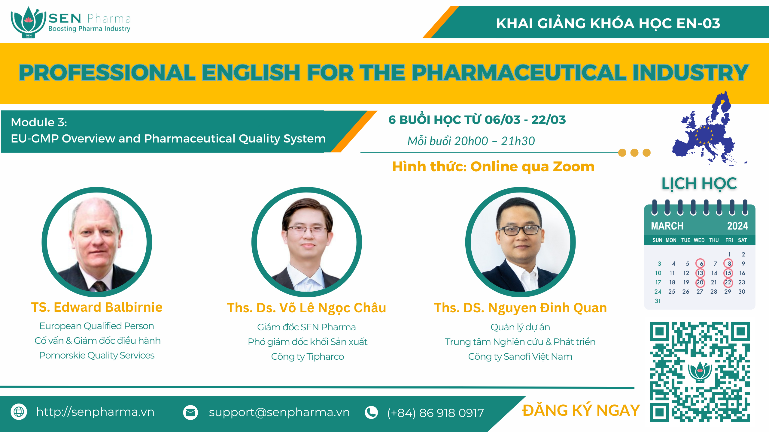 Khóa học “EN-03: Professional English for the Pharmaceutical Industry –  Module 3: EU-GMP Overview a...