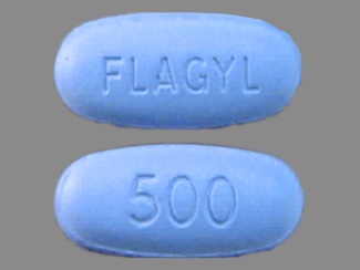 Pill 500 FLAGYL Blue Elliptical/Oval is Flagyl